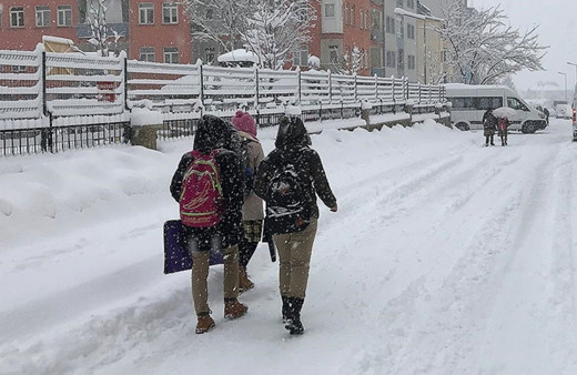 Yoğun kar yağışı etkili oluyor! Yarın okullar tatil edildi