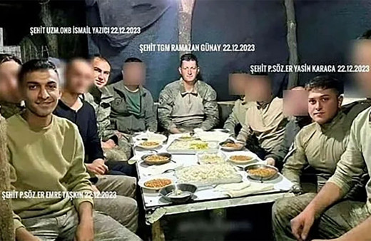 Yürek dağlayan fotoğraf! Aynı sofra oturan 4 asker şehit oldu