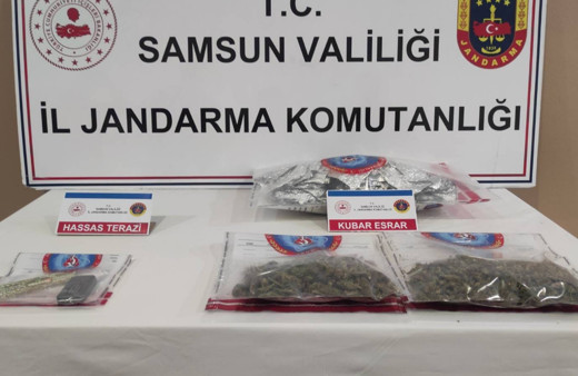 Samsun'da uyuşturucu madde ticareti yapan şahsa gözaltı