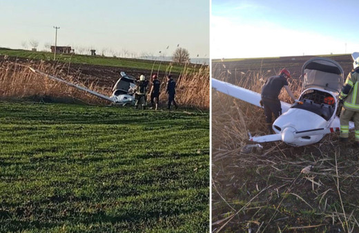 Bursa'da eğitim uçağı mecburi iniş yaptı! Pilot hafif yaralı!