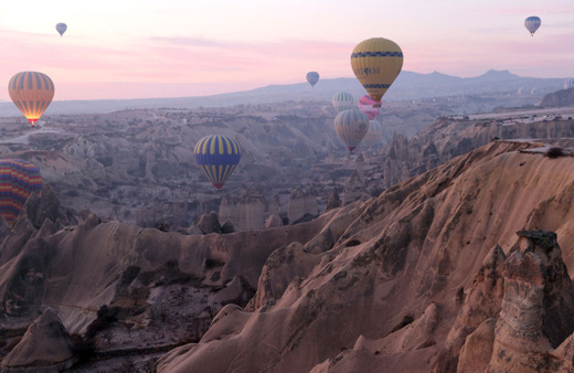Kapadokya'da geçen yıl 615 binden fazla turist balon turuna katıldı