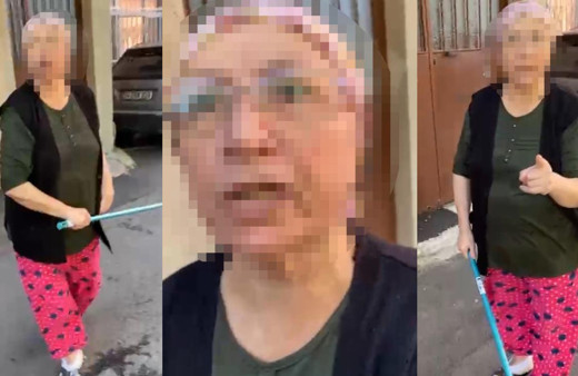 Sopalı kadın ev sahibi, kiracısına "Evimden çıkacaksın" diyerek saldırdı