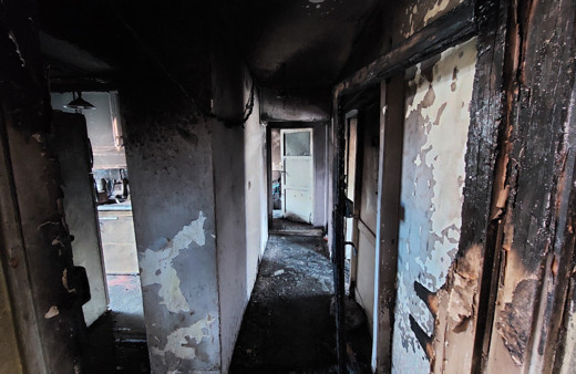 Samsun'da yangında 1 kişi hastanelik oldu