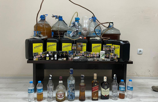 Amasya'da 113 litre sahte içki ele geçirildi