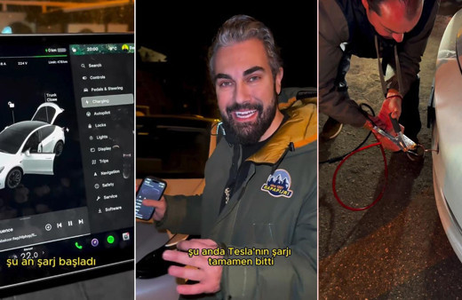 Tesla Uludağ'da eksi 5 derecede dondu, Renault kurtardı