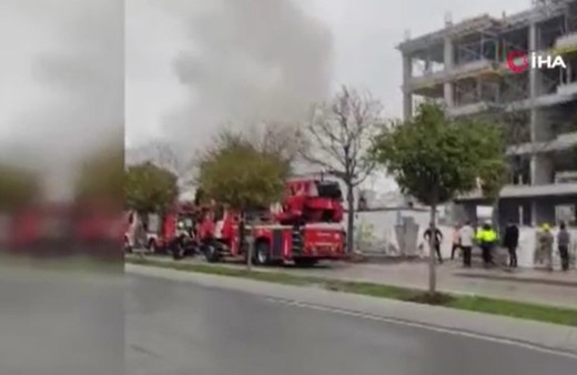 Ataşehir'de işçilerin kaldığı konteynerde yangın paniği