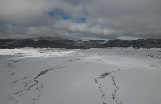 Ankara’da kar altında kalan menderesler havadan görüntülendi