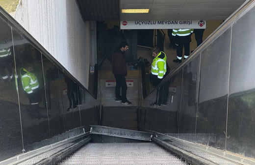 Güngören metrosunda korku dolu anlar yürüyen merdiven bir anda...