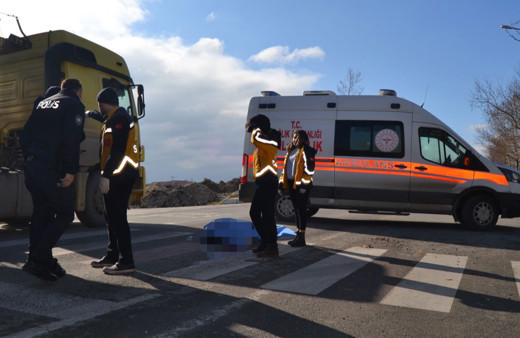 Kırklareli'nde kamyonun çarptığı kadın öldü