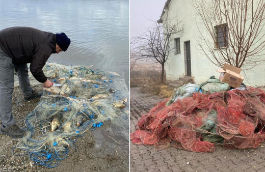 Çorum'da bin 700 metre kaçak ağ yakalandı