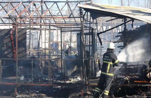 Büyük panik! Kamp alanı alev alev yandı,hepsi küle döndü