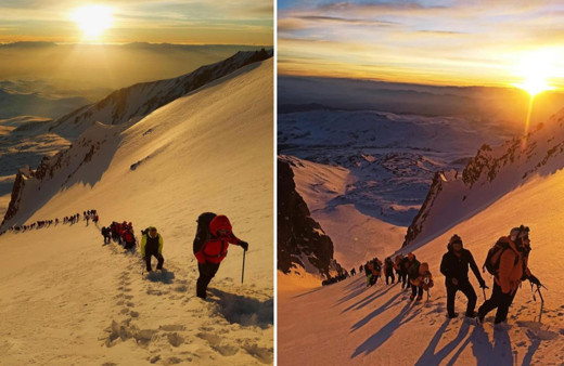 Uluslararası Erciyes Kış Tırmanışı'na 140 dağcı katıldı