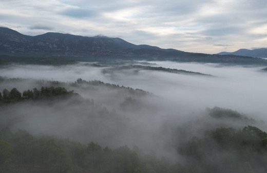 Denizli'yi kaplayan sis kartpostallık görüntüler oluşturdu