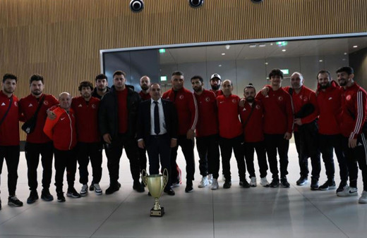 Avrupa şampiyonu Grekoromen Güreş Milli Takımı, yurda döndü