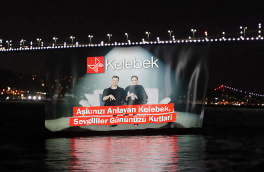 Kelebek Mobilya’nın Sevgililer Günü reklam filmi İstanbul Boğazı’nda