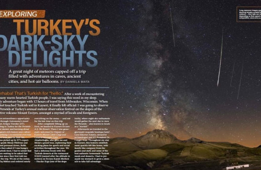 Türkiye'nin incisi Erciyes, Astronomiy Magazine'de boy gösterdi