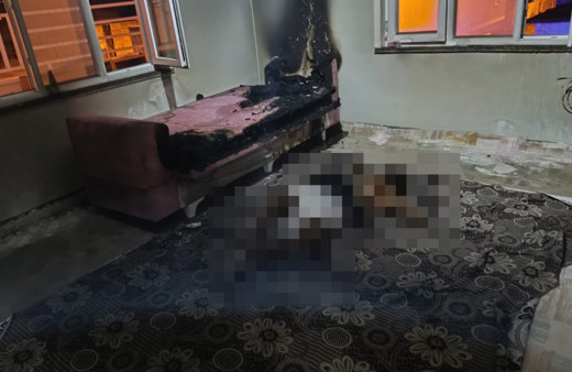 Yaşlı adam odasında çıkan yangında öldü