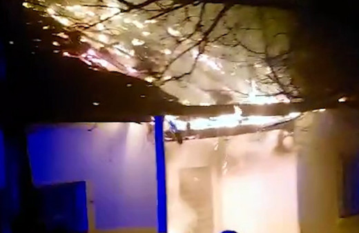 Kırıkkale'de tek katlı ev alevlere teslim oldu