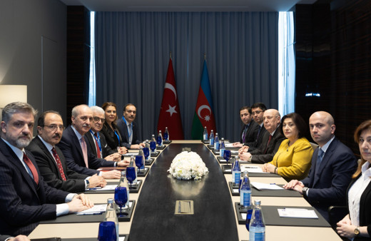 TBMM Başkanı Kurtulmuş, Azerbaycan Milli Meclisi Başkanı Gafarova ile görüştü