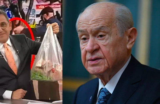 Fatih Portakal 200 liralık pazar poşetiyle yayına çıktı Bahçeli'nin o sözlerine isyan etti!