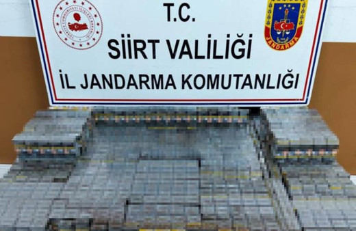 Siirt'te bin 100 paket kaçak sigara ele geçirildi