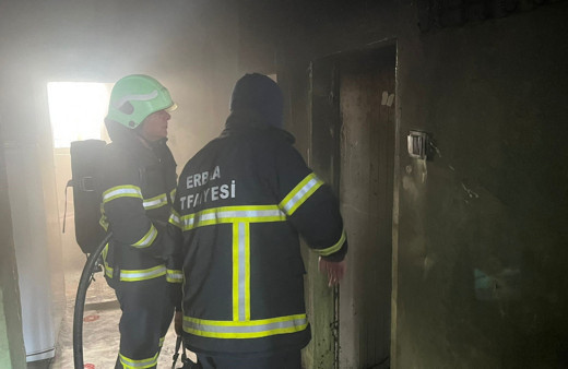 Tokat Erbaa’da tek katlı evde yangın çıktı