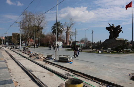 Antalya'da nostalji tramvay hattı çalışmaları hızla ilerliyor