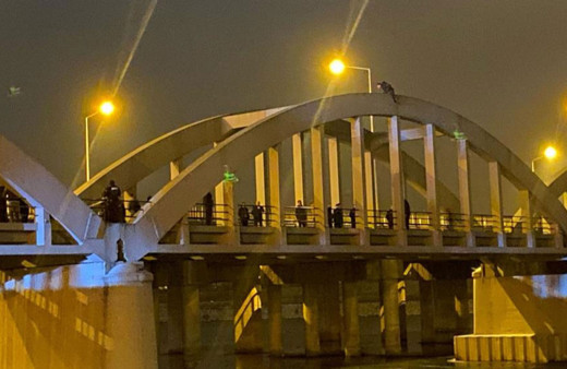 Samsun'da köprüde intihar girişimi