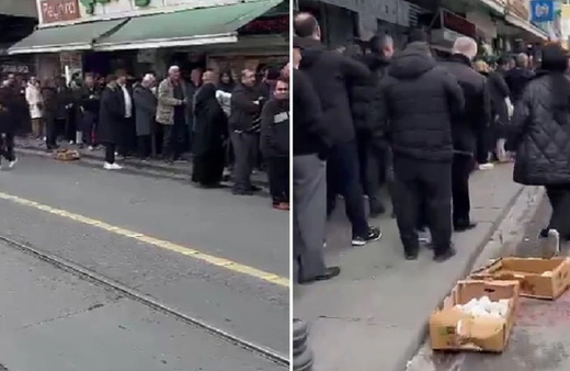 İstanbul'da ucuz et kuyruğu: İndirimi duyan dükkana akın etti