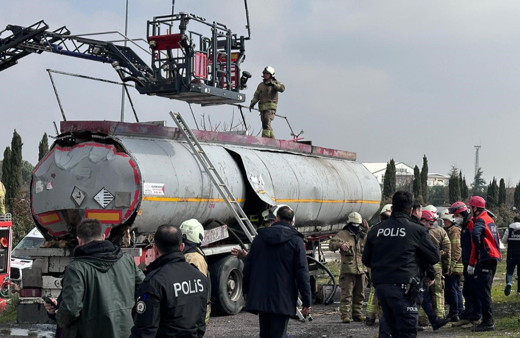 Ataşehir’de akaryakıt tankerinde yangın: 3 yaralı 1 ölü