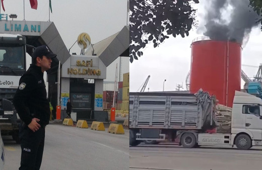 Safiport limanında patlama! Alevler büyük paniğe neden oldu