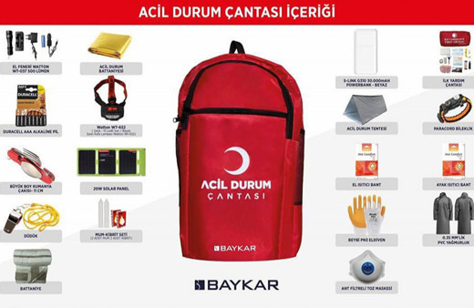 Baykar, çalışanlarına dağıttığı Acil Durum Çantası'yla afetlere hazırlığa dikkati çekti