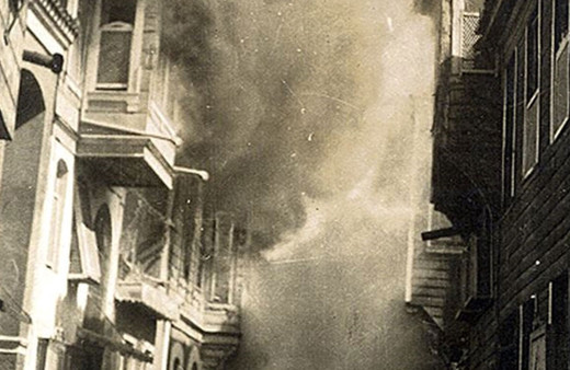 Çanakkale şehir merkezinde 18 Mart 1915'te yaşanan bombardıman fotoğrafları ortaya çıktı