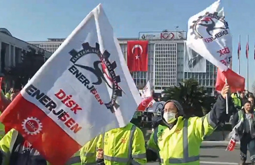Enerji işçilerinden İBB önünde ücret artışı talebi için eylem
