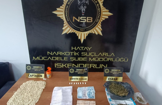 İskenderun’da ev aramasında uyuşturucu madde ele geçirildi