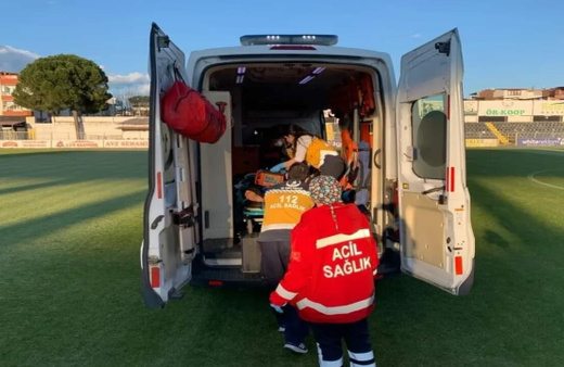 Helikopter ambulans genç hasta için havalandı