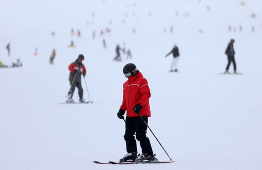 Kayakseverler Erciyes'te "taze karın" keyfini çıkarıyor!