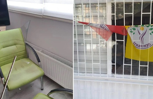 DEM Parti ilçe binasına taşlı saldırı