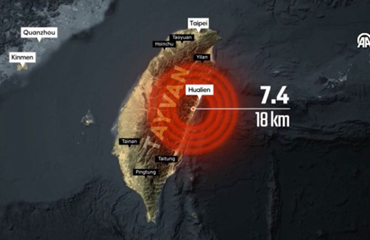 Tayvan'da son 25 yılın en büyük depremi 7.4 büyüklüğünde deprem