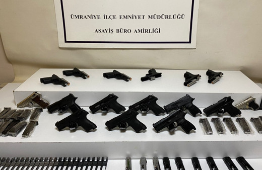 Ümraniye'de iş yerinde yasa dışı silah ticareti yapan şüpheli tutuklandı