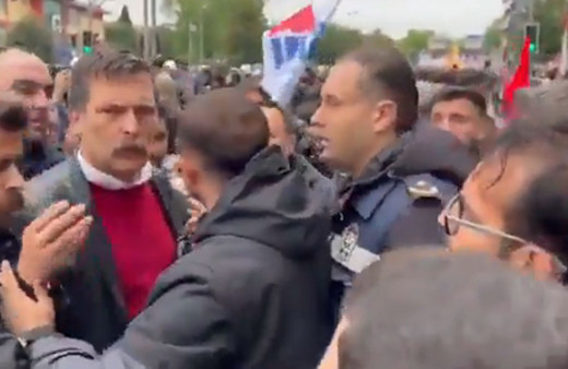 TİP Genel Başkanı Erkan Baş ağzını açmayan polise çıkıştı: Ne bağırıyorsun