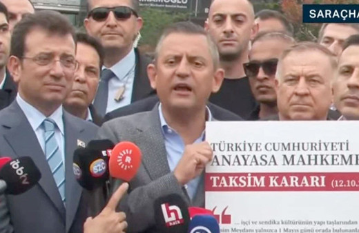 Taksim için Saraçhane'ye gelen Özgür Özel'den açıklama