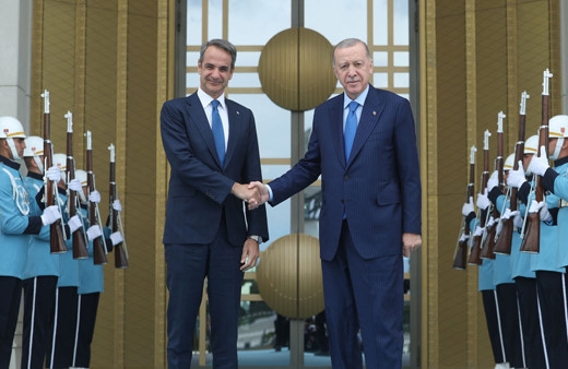 Cumhurbaşkanı Erdoğan, Yunanistan Başbakanı Miçotakis'i kabul etti