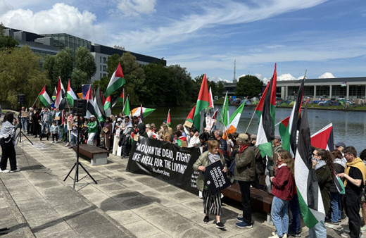 İrlanda'da Filistin'e destek gösterileri devam ediyor