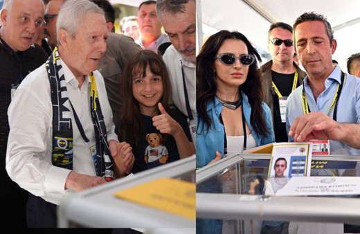 Fenerbahçe Olağan Seçimli Genel Kurulu'nda Aziz Yıldırım ve Ali Koç oylarını kullandı