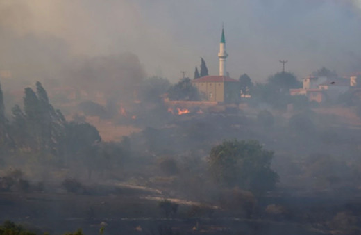 Çanakkale'de çöplükte çıkan yangın ormana sıçradı, 1 mahalle tahliye edildi