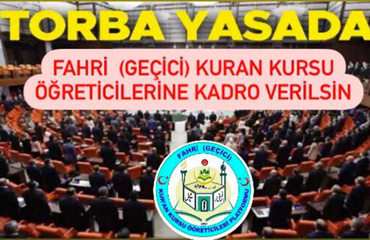Fahri Kur'ân Kursu Öğreticileri kadro bekliyor
