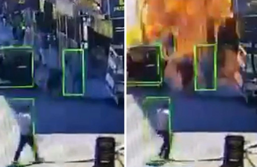 İzmir'de lokantada meydana gelen patlama güvenlik kamerasına yansıdı