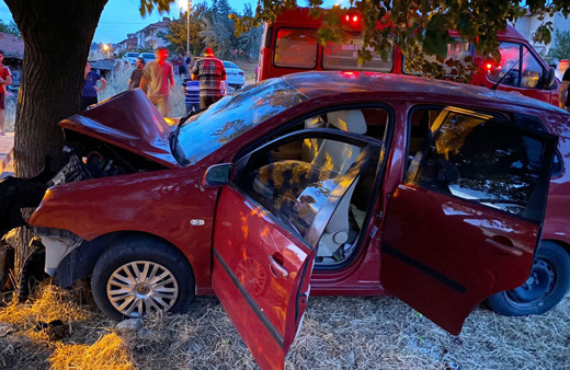 Balıkesir'de feci kaza ağaca çarparak durabildi 2 ölü 6 yaralı
