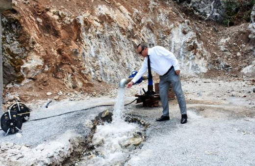 KKTC tarihinde keşfedilen en zengin su kaynağına ulaşıldı